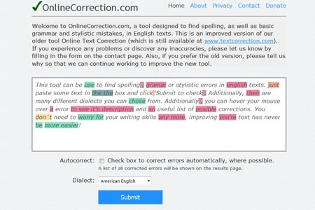 online correction