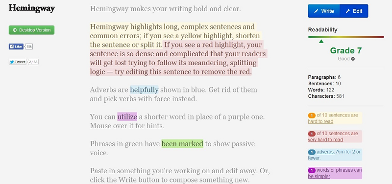 hemingway editor online free