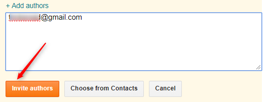 invite author in blogger